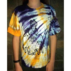 T-shirt painted with tie dye technic from India