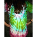 T-shirt painted with tie dye technic from India