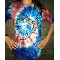 T-shirt painted with tie dye technic from India