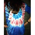 T-shirt painted with tie dye technic from India