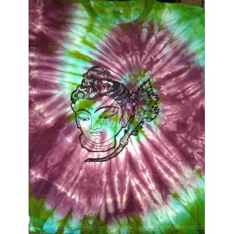 T-shirt painted with tie dye technic from India