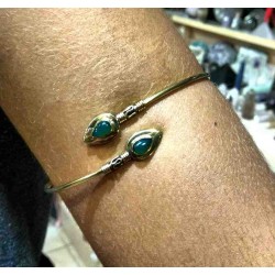 Brass Arm Bracelet Aventurine