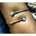 Brass Arm Bracelet Moonstone