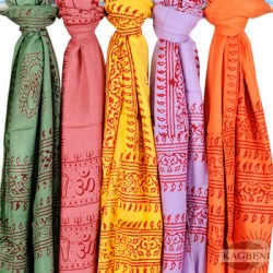 Cotton Scarf ,Prayer , Om from India