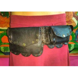 Leather money belt from India