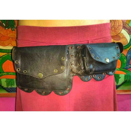 Leather money belt from India