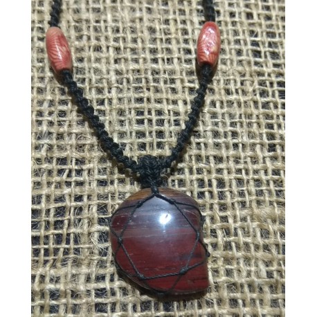 Tiger Eye makrame pendant