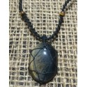 Tiger Eye makrame pendant