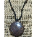 Fossil Jasper makrame pendant