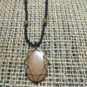 Jasper makrame pendant