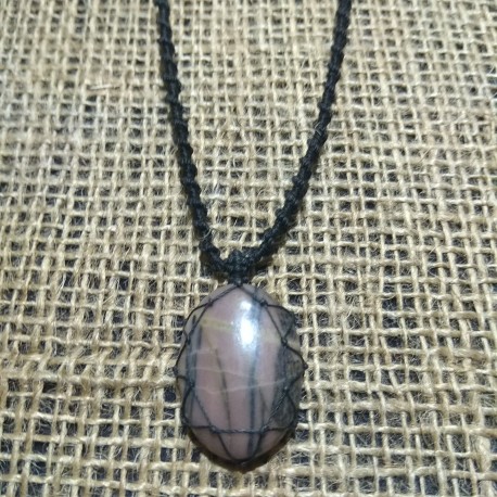 Jasper makrame pendant