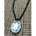 Mother of Pearl makrame pendant