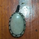 Agate makrame pendant