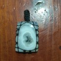 Agate makrame pendant