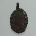 Agate makrame pendant