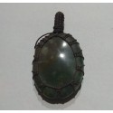 Agate makrame pendant