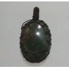 Agate makrame pendant