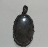 Turmalinated Quartz makrame pendant