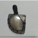 Turmalinated Quartz makrame pendant