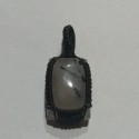 Turmalinated Quartz makrame pendant