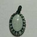 Amazonite makrame pendant