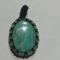 Amazonite makrame pendant