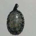 Jasper makrame pendant