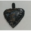 Jasper makrame pendant