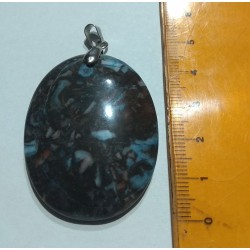 Blue Mexican Crazy Agate pendant