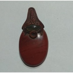 Red Jasper ' Fimo' pendant