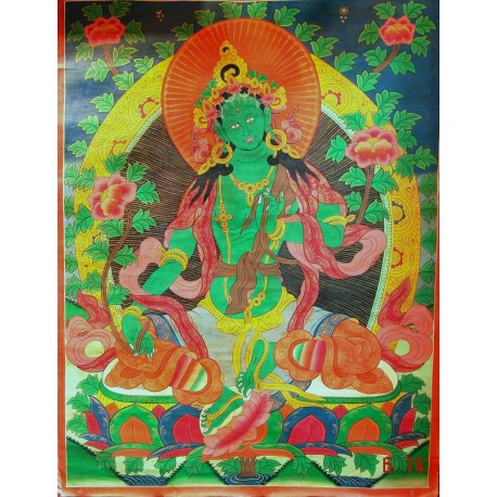 Green Tara Thangka