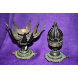 Bronze candleholder "blooming lotus " from Nepal