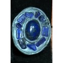 Rings made of synthetic clay and semiprecious stones