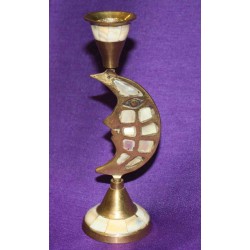 Candleholder ,Mother of pearl & Bronze from India