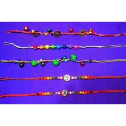 Anklet made of Waxthread and Beads