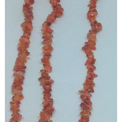 Carneol Chip Beads string 90cm from India
