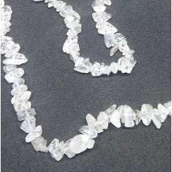 Clear Quartz Chip Beads string 90cm from India