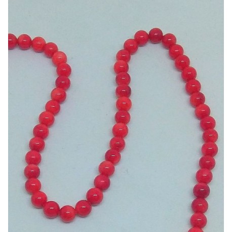 Red Coral 5mm Beads string 40cm from India