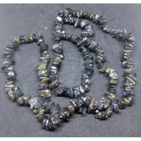 Black Agate Chip Beads string 90cm from India