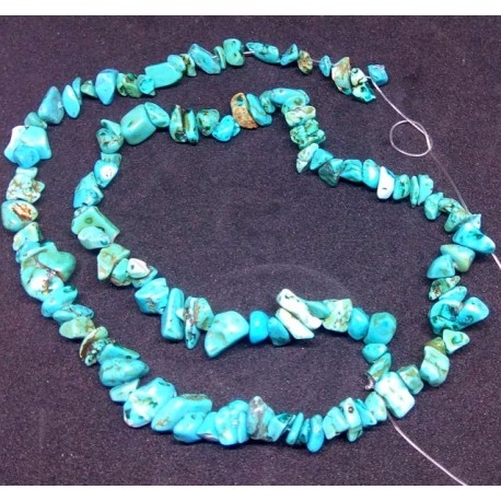 Turquoise Chip Beads string 45cm from India