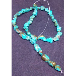 Turquoise Chip Beads string 45cm from India
