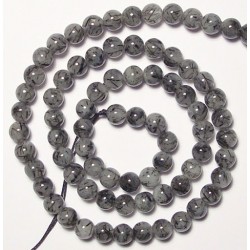 Tourmalinated Quartz Beads strand 35cm from India