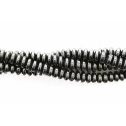 Hematite Rondel Beads strand 40cm from India