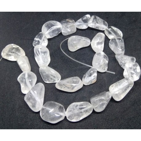 Clear Quartz Beads strand 43cm from India