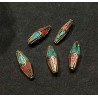 Turquoise & Coral Bead from Nepal