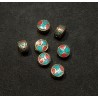 Turquoise & Coral Bead from Nepal